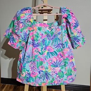 Lilly Pulitzer Shirt Size XL Off the Shoulder Top